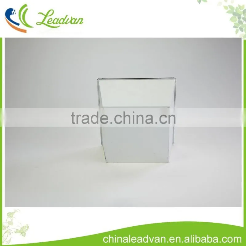 Wholesale reusable large white square galvanized metal flower pots and vases