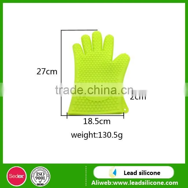 2017 HOTcolorful kitchen silicone cooking glove oven fireproof silicone gloves