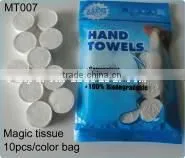 Zip Bag Packing Magic Coin Facial Tissue Compressed Tablet