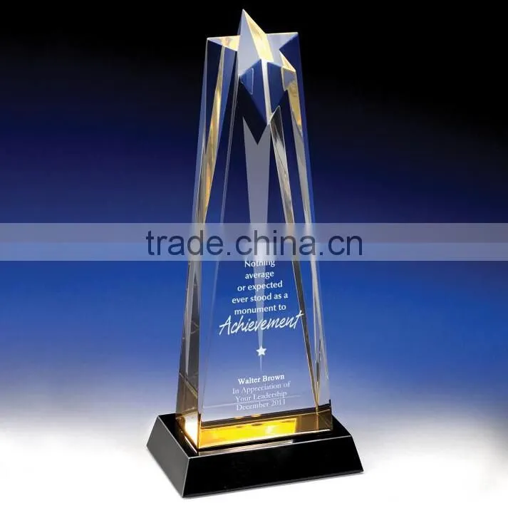 High quality beautiful acrylic trophy for prize