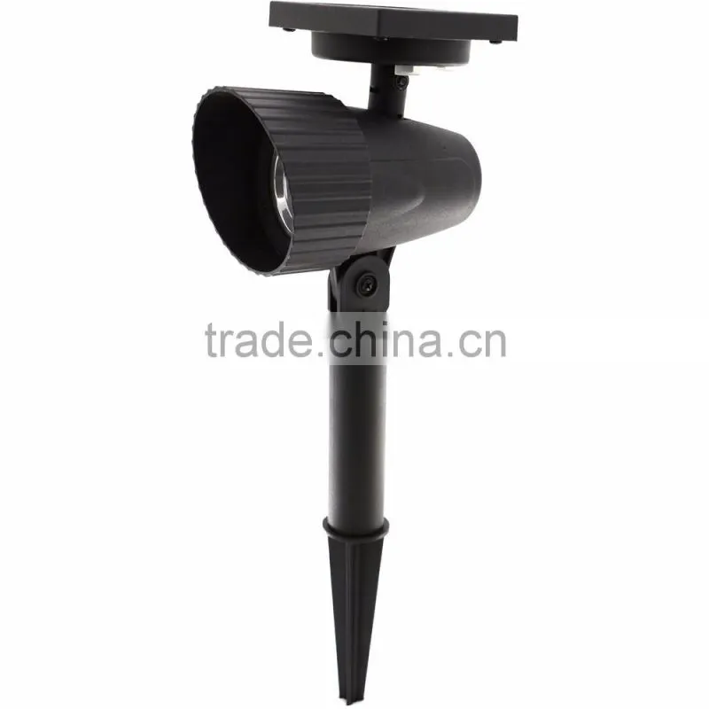 Color Changing LED Plastic Solar Spot Light in black finish