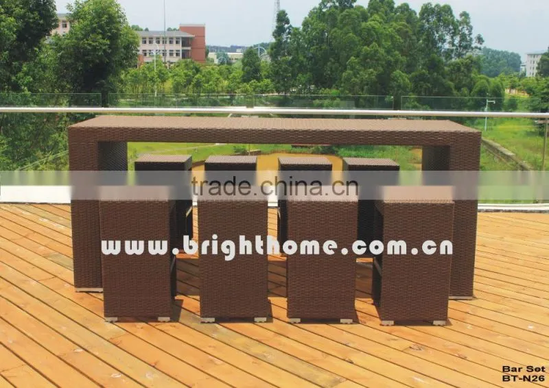 Rattan Bar Chair Bar Set