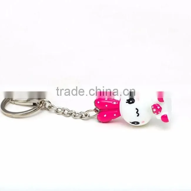 Rabbit fur keychain / key chain wholesale