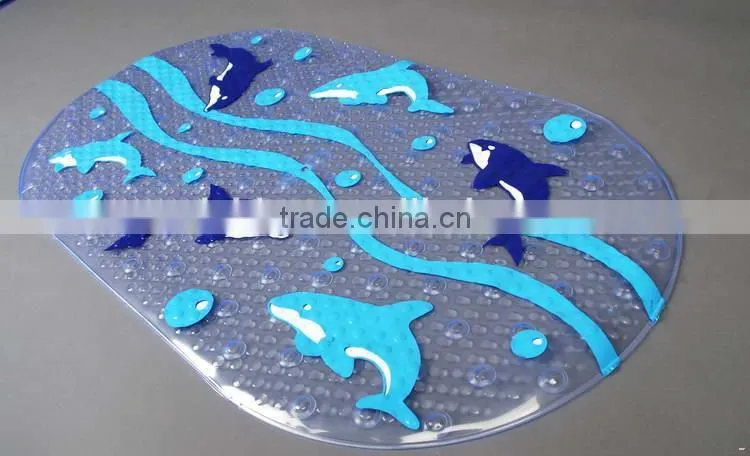 Customized density antique pvc anti slip bubble bath mat