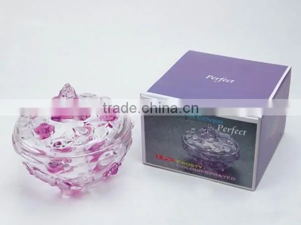 wholesale crystal glass sugar bowl glass sugar jar