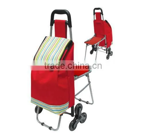 folding shopping cart with seat