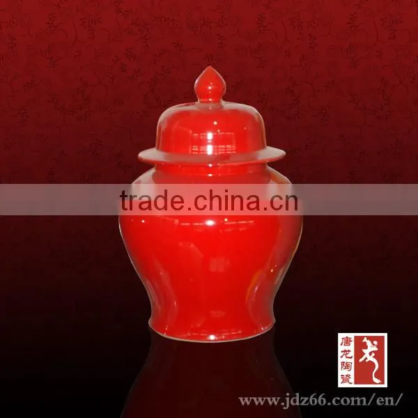 Home decor modern design ceramic round apple shape jar