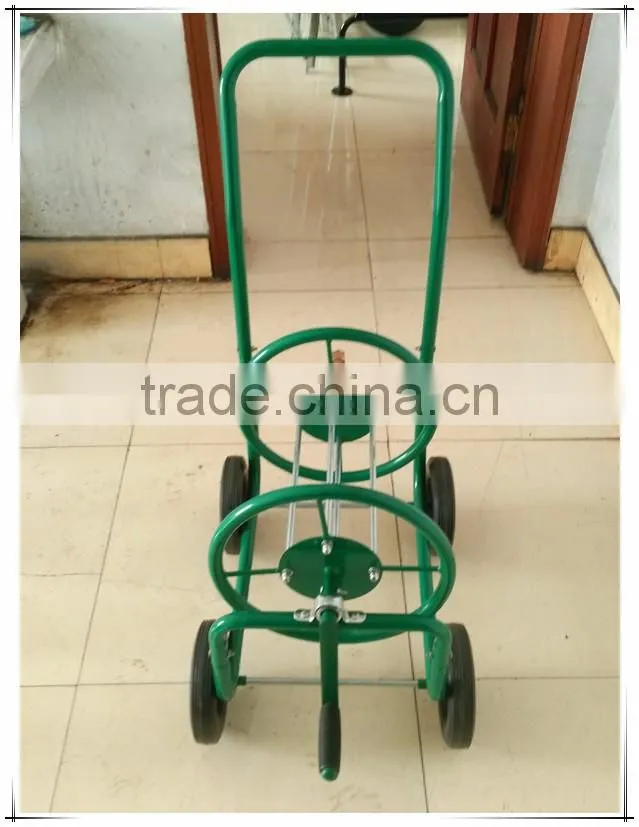 Metal Four Wheel Garden Hose Reel Cart