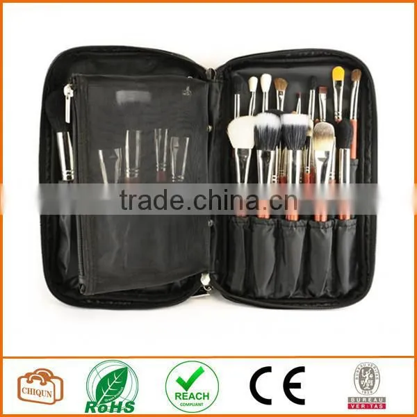 Multifunction Fabrics Makeup Brush Zipper Folio Case Cosmetic Handbag For Travel