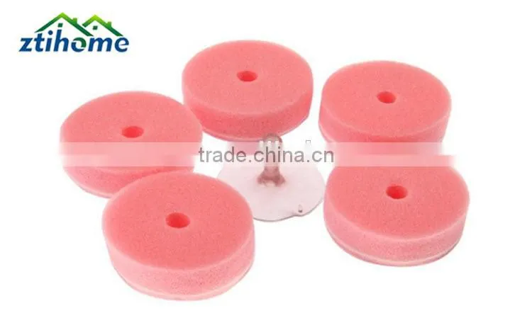 Multicolor Double Sided Cleaner Dishwashing Round Sponge Pads with Suction Cup Pack