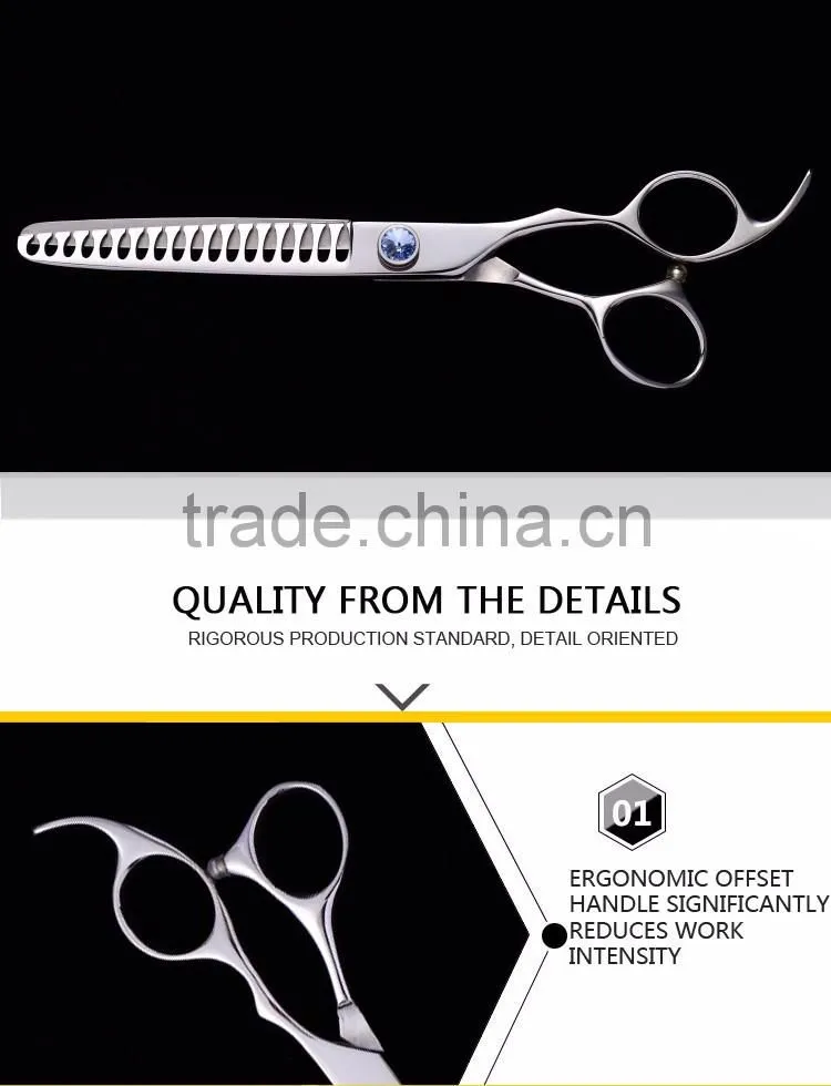 High quality stainless steel and professional pet groming scissors