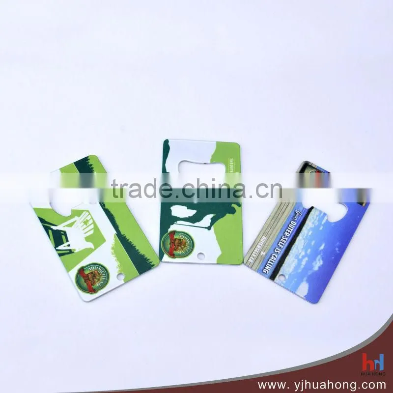 Stainless steel beer bottle openers with epoxy sticker HBO-09