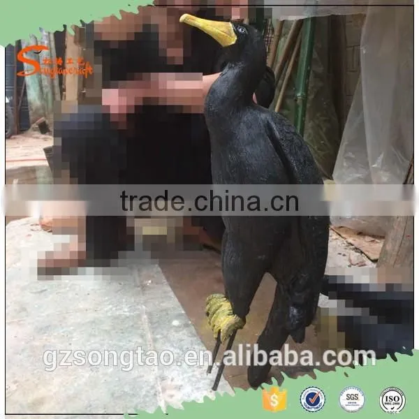 2016 New Best quality animal sculpture fake artificial old fisherman and birds statue for sale