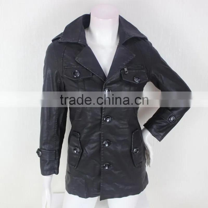 Woen Leather Trench Coat