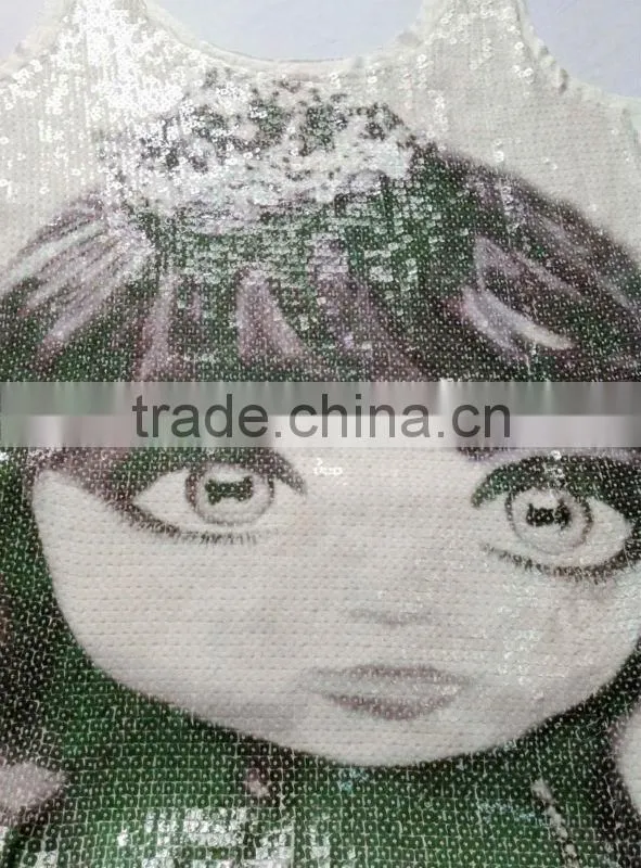 Multi-colour Sublimation print sequin fabric