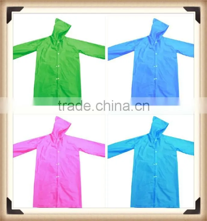 Adult 100% PEVA Rain Poncho with Customer's Logo