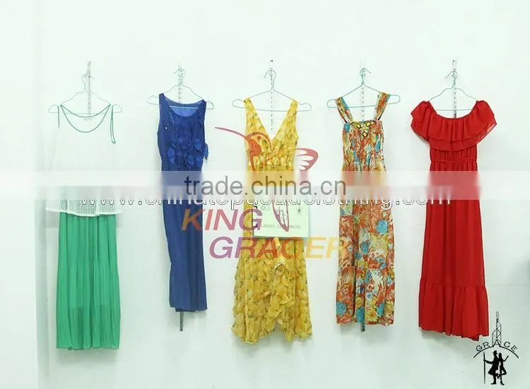 Importers Ladies Silk Dress Cream Quality Used Clothing For Europe style