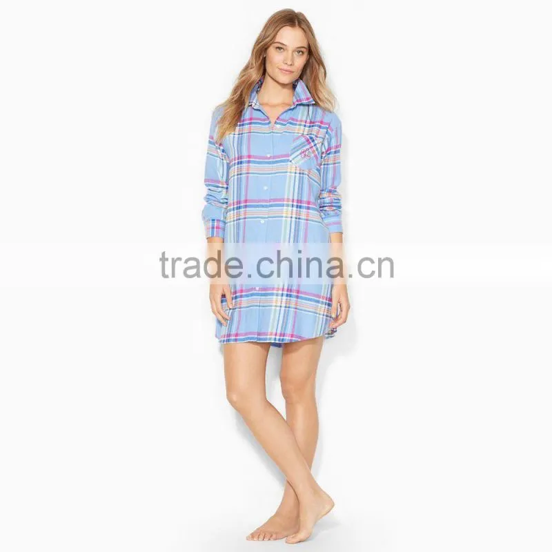 Women's checked button up whole adult pajamas
