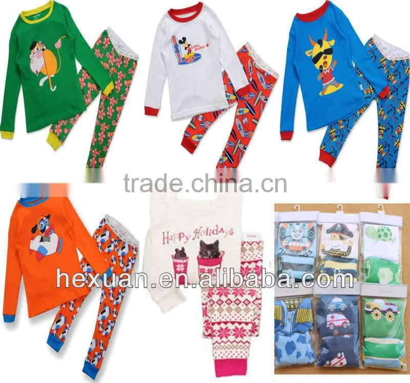 100% cotton baby Pajamas baby tee shirts tight top pant kids t-shirt