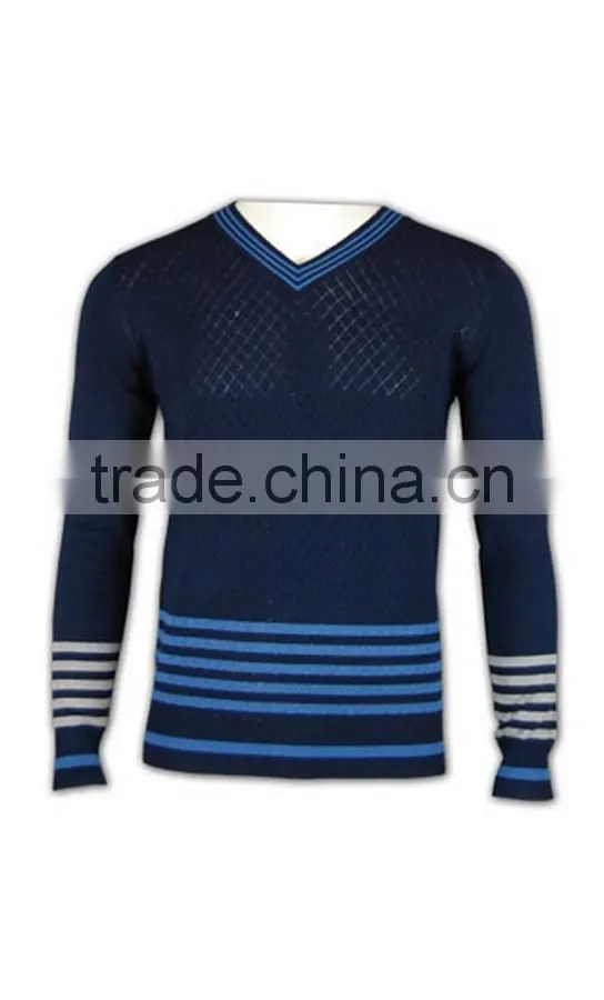 ISO9001/BSCI Manufature popular navy blue fitted pullover cardigan sweater
