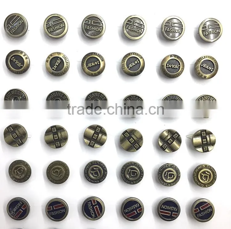 Fashionable Accessories Anti Copper Blazer Metal Buttons For Jeans
