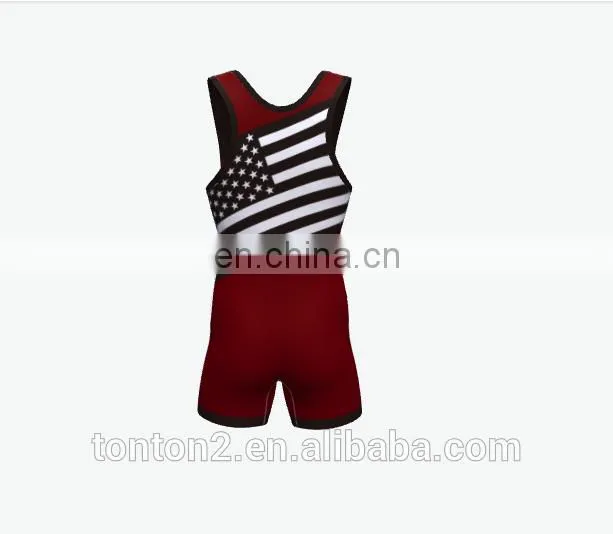 new freestyle men's sublimation wresting suit