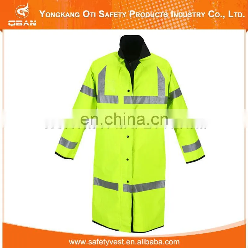 Cheap High Visibility Reflective Safety Pvc Military Poncho Raincoat