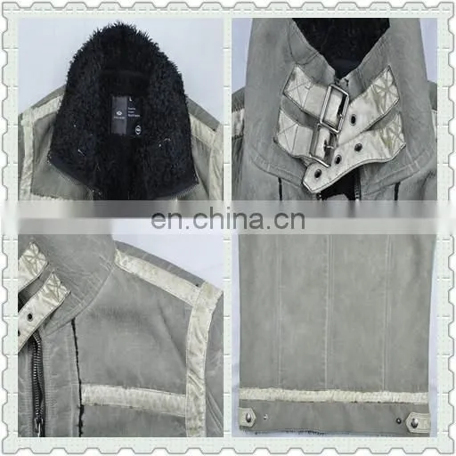 2015 last fashion mens handsome lamb motrocycle pure leather jacket