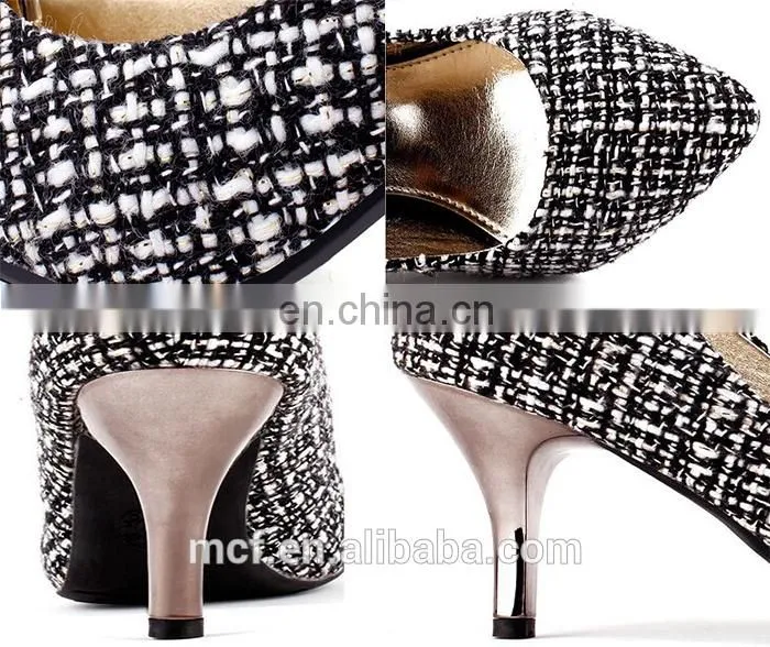 MCH-2398 New 2017 latest stylsish sweet white high heel ladies shoes with bowknot women pointed toe pumps shoes wholesale