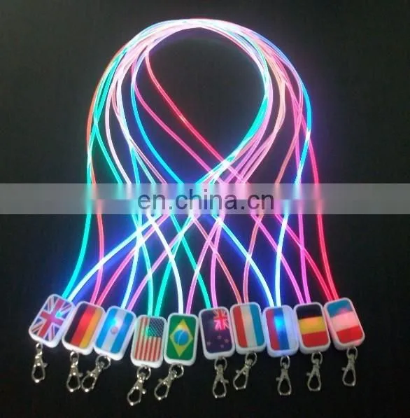 Pretty and comfortable polyester printing led monster lanyard for gifts