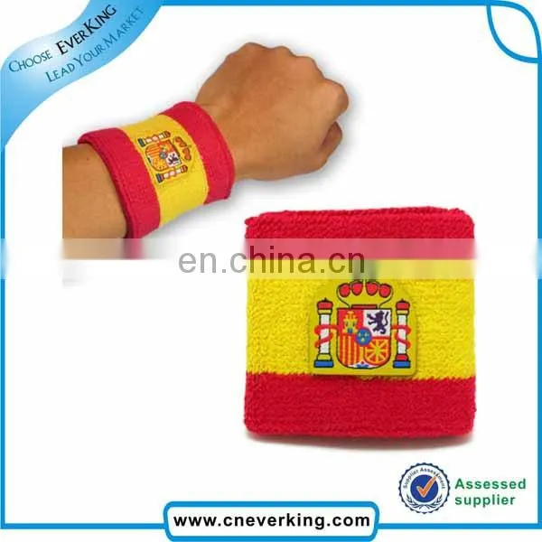 Cotton material custom terry wristbands