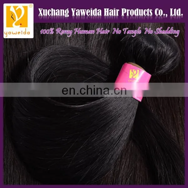 Xuchang braiding remy hair full cuticle silky straight natural color hair weaving