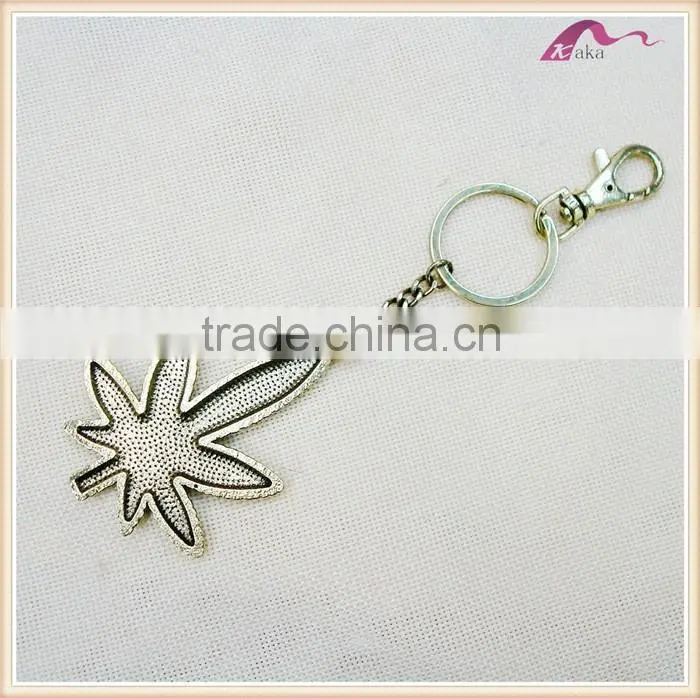 Personalized Cheap Metal Custom Leaf Keychain