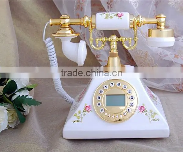 Corded old style decorative retro telephone