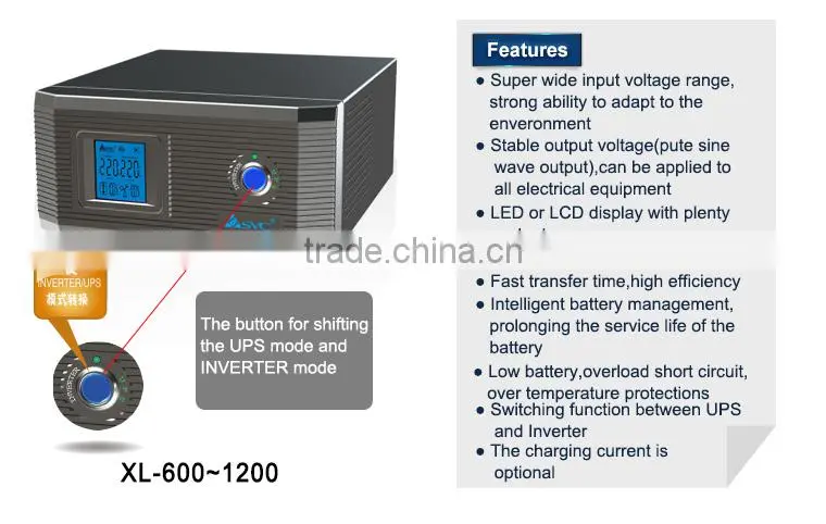 500W 12V DC to AC Pure Sine Wave Inverter LED / LCD AUTO converter