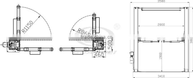 Car Auto Repair Equipment Car Lift Manufature Auto Two Post Lift