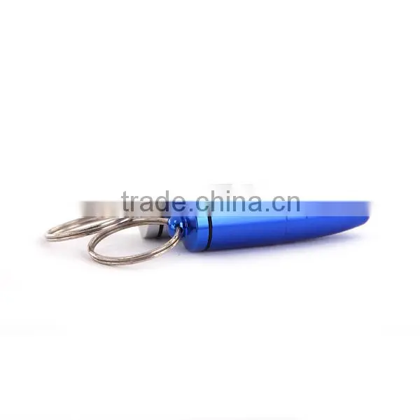 Waterproof aluminium alloy pill holder keychain