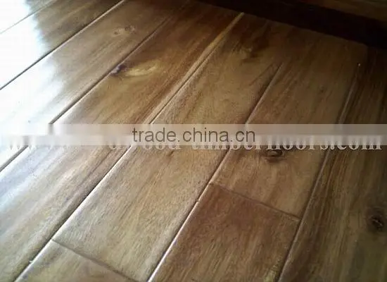 Factory manufacture handscraped solid acacia hardwood floor
