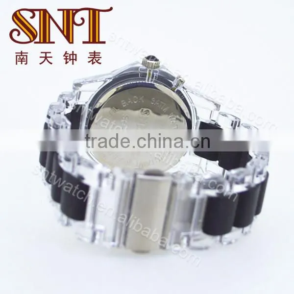 Newest style plastic watch custom logo plastic watch