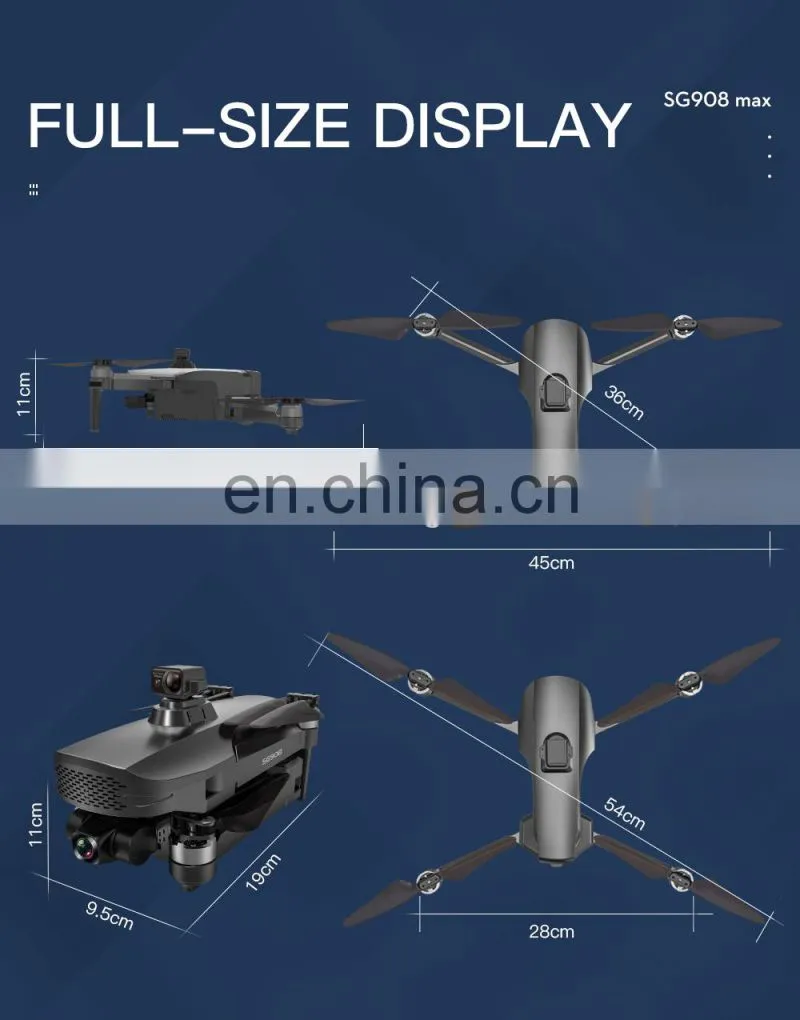 SG908 PRO 4K camera can foldable 3 axis gimbal camera EIS anti-shake smart follow headless mode drone
