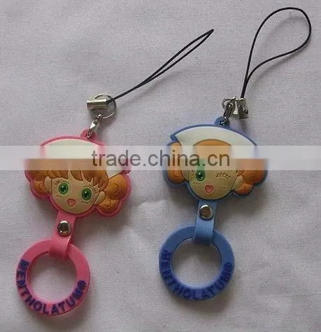 mouse cartoon design minion 3d rubber keychain for kids