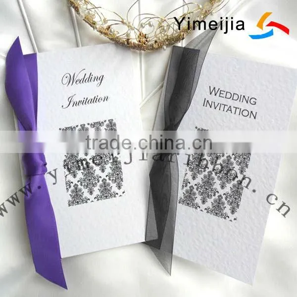 paty invitation organza ribbon