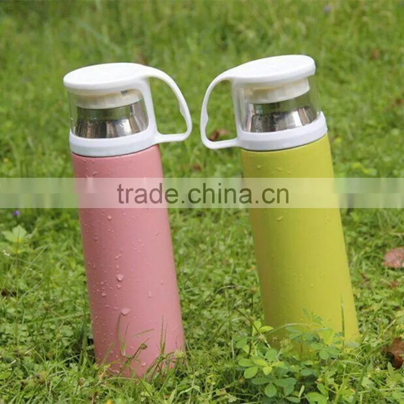 COLORFUL DOUBLE WALL VACUUM FLASK WITH WHITE BOX PACKAGING