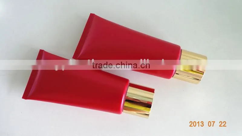 Red tube for skin care products,plastic tube for cosmetic packaging