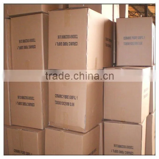 25x610x7200mm 128kg/m3 1260 Spun Ceramic Fiber Blanket