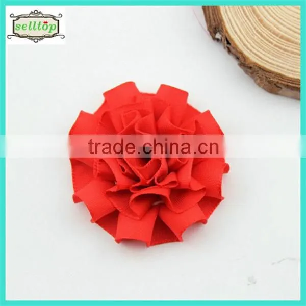 High quality 4.5-5cm make satin ribbon flowers