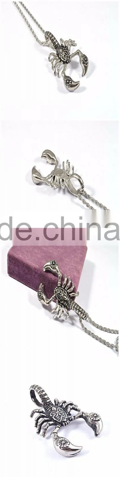 2016 Men Jewelry Animal Punk Styles Fashion Stainless Steel Scorpion Charms Pendant Desisgn fashion jewelry