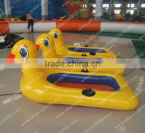 hot sale water boat for kids inflatable cartoon yellow duck