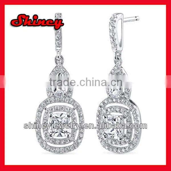 18k gold big XL earring for men,micro pave gold earring