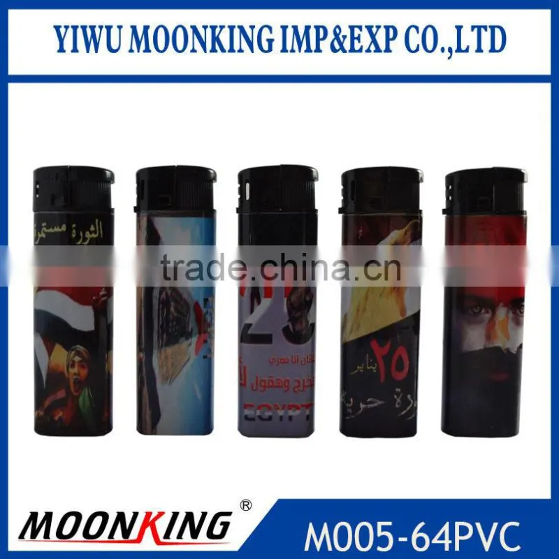cheap price electric style normal flame lighter customized pvc picture cigarette lighter